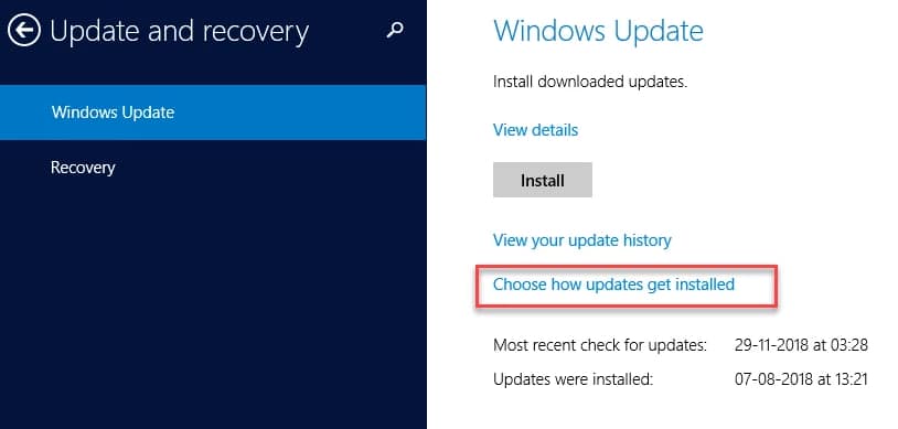 Choose how updates get installed
