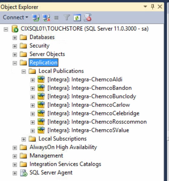 Figure 1 - Connecting to publisher instance