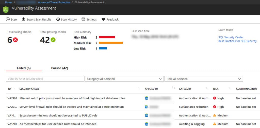Figure 5 - Vulnerability assessment report sample