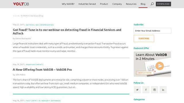 VoltDB Blog