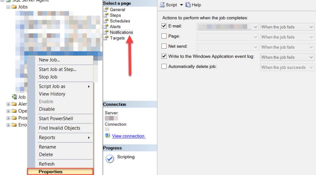 SQL Server Agent job notification