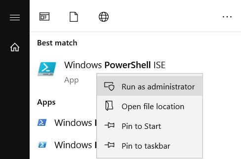 Figure 1 - Run PowerShell as administrator