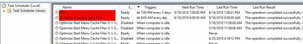 Figure 2 - Checking the Task Scheduler Library