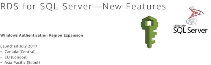Figure 4 - RDS for SQL Server (Windows Authentication Region Expansion)