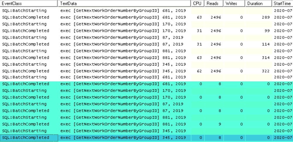 GetNextWorkOrderNumberByGroupID_profiler after improvement